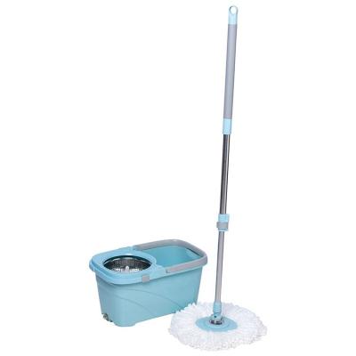 China Sustainable Floor Rotating Microfiber Cleaning Floor Mop Round Bathroom Mop Bucket Set for sale