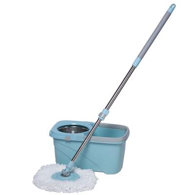 China Power Saving Sustainable Easy Spin Clean Broom With Square Broom Bucket Set for sale