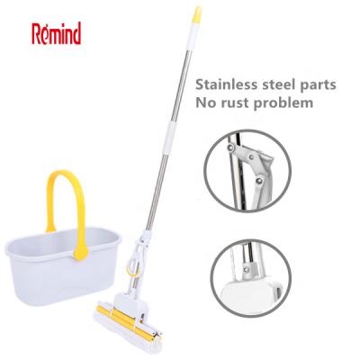 China Hot Selling Viable Sponge PVA Flat Broom Handle Floor Cleaner Telescopic Compression Cleaning PVA Sponge Mop for sale