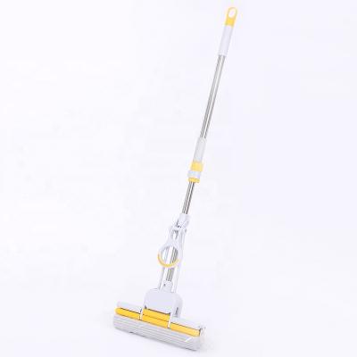 China Sustainable Household Cleaning Tools Extendable Pole Floor Cleaning PVA Sponge Mop With Bucket for sale