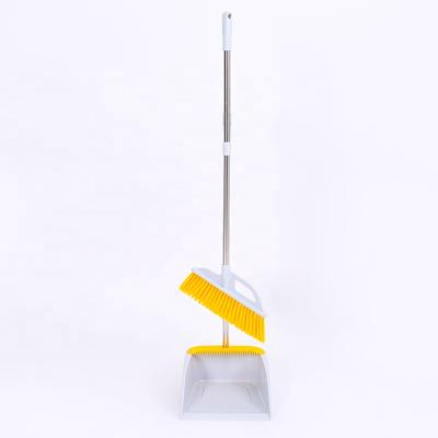 China Wholesale Price Household Cleaning Dustpan Home Broom Set Plastic Broom Dustpan Set for sale