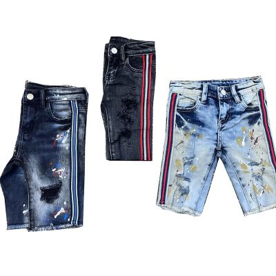 China 2022 New Hip Hop Style Biker Shorts Set Ready To Ship Denim Shorts Boy Denim Boy Shorts Kids Biker Shorts Set for sale