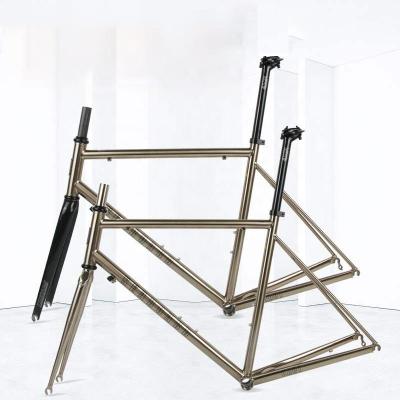 China 2022 Super Lightweight CR MO Steel Road Bike Frame CR01 Rim Brake Climb Racing Frameset for sale