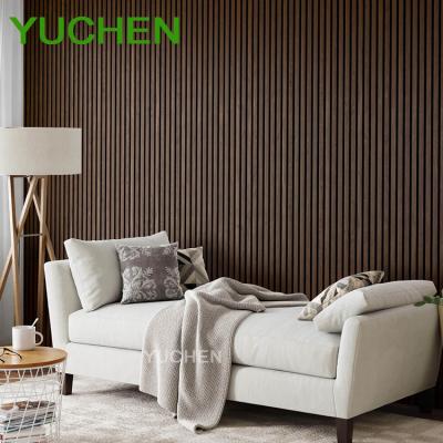 China Highly Effective Sound Absorption Wood Acoustic Panels Panel Slat Wall Panels for Decor Hotel Apartment Office Building Wooden Akupanel for sale