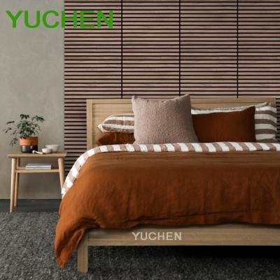 China Highly Effective Sound Absorption 600*600mm Akupanel Wall Ceiling Akupanel Sound Proof Pet Wood Slatted Acoustic Panels For Dealer for sale