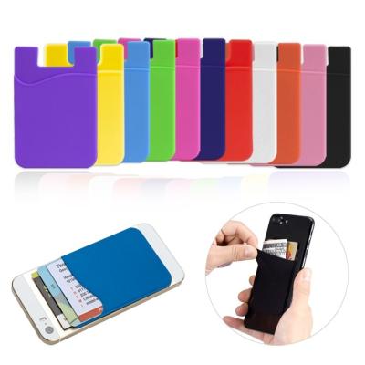 China Leather Business Card Holder ID Card Holder Mobile Phone Card Holder Silicone for sale