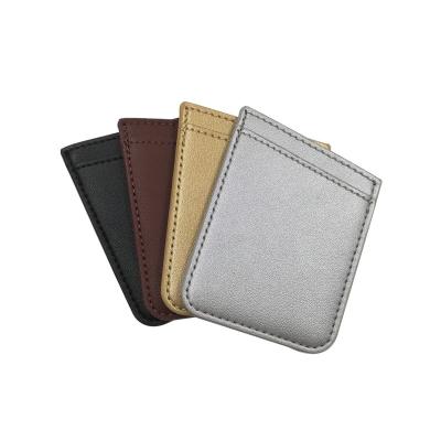 China Slim Leather Card Holder Metal Wallet Business Cash Money Bank Card Holder Anti Thief Rfid Blocking Credit Card ID Holder Wallet for sale