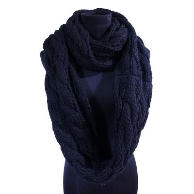 China Acrylic Wholesales Ready To Ship Acrylic Knit Ladies Cable Chunky Fashion Knit Infinity Scarf for sale