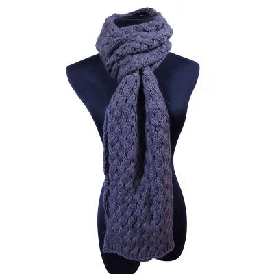 China Acrylic Wholesales Ready To Ship Acrylic Knit Ladies Cable Fashion Winter Bobble Scarf for sale