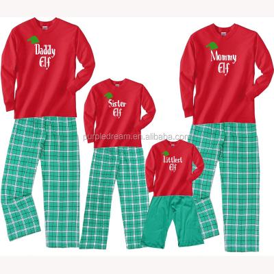 China 2021 Sustainable Household Family Matching Outfits Mom Dad & Me 2 Piece Pajamas for sale