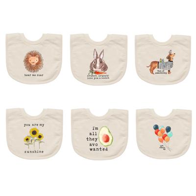 China Double Layer Baby Bib Viable Embroidered Newborn Consumption Male And Female Baby Saliva Towel for sale