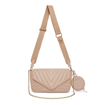 China Fashionable Small Stitched Cross - Body Bags For Women Stylish Designer Purses And Handbags With Coin Purse Including 2 Sizes Bag for sale