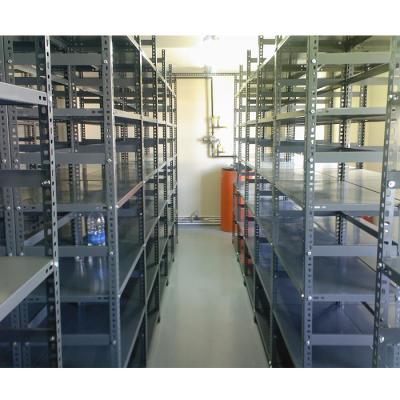 China Rust Resistant Storage Light Duty Steel Slotted Angle Racks with Customized Color for sale