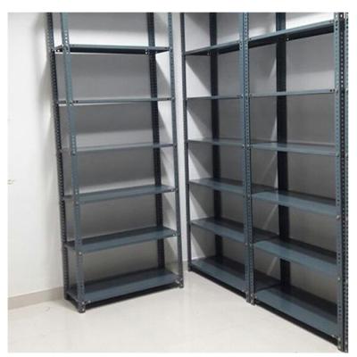 China Metal 5 Tiers Slotted Angle Rack with Bolts Nuts Customizable Storage Solution for sale