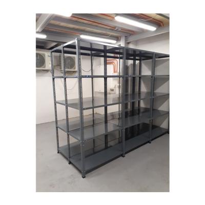 China Industrial Steel Slotted Angle Iron Rack Shelving for Customized Color Requirements for sale