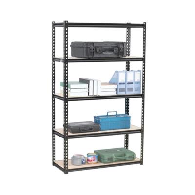 China Good 4 Tier Medium Duty Iron Rack for Beauty Supply and Boltless Storage Shelf Style for sale