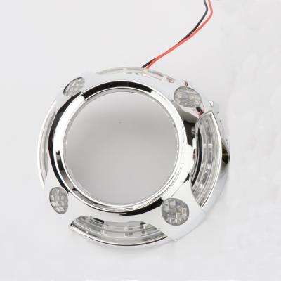 China DMEX 3 Inch LED Shroud Chrome LED Guide Light Angel Eyes Wrap Round White Halo Ring For Panamera 3 Inch for sale