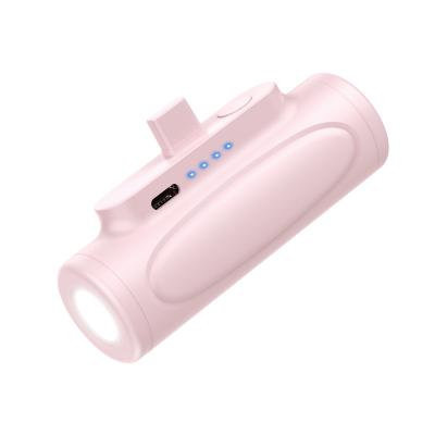 China With LED flashlight flashlight strong light comes with suitable I tail plug and type-c mobile phone charging mini portable charging treasure for sale