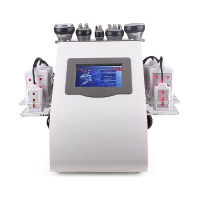 China Weight Loss 6 in 1 Lipolaser Ultrasonic Cavitation RF System Machine 40k Cavitation Slimming Machine for sale