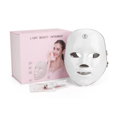 China Blood Vessels Removal Portable Wireless 7 Colors Led Face Mask Light Therapi Skin Rejuvenation Led Beauty Mask for sale