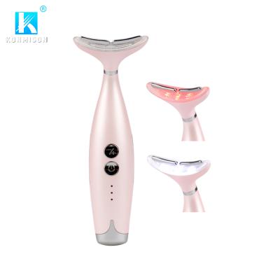 China Skin Tightening Hot Sale Face Massage Neck Lifting Device Wrinkle To Remove Led RF Vibration EMS Anti Aging for sale