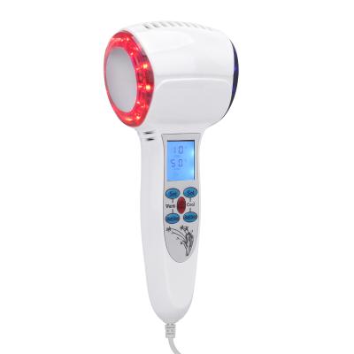 China Shrinking Pore Skin Tightening 2 In 1 Hot And Cold Home Use Beauty Facial Massager for sale