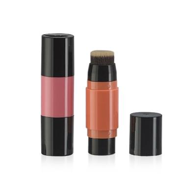 China Kuulee Round Refillable Powder Brush Bottle ABS Plastic Cosmetic Container With Attached 10g Hair Concealer Base Bottle Packaging for sale