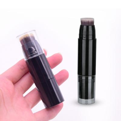 China Factory Sale Synthetic Or Goat Hair Brush Round Empty Cosmetic Refillable Bottle Plastic Refillable Cosmetic ABS Plastic Custom Makeup Brush Shape Makeup Powder Bottle for sale