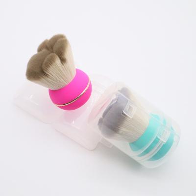 China Angular Blush Cat Paw Claw Stylish Silicone Handle Powder Makeup Brush Loose Private Label Kuulee Wool High Quality Synthetic Nylon Hair for sale