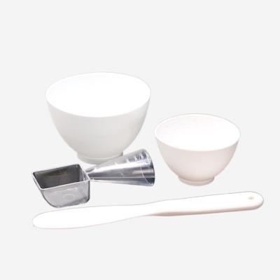 China Beautiful Flat Brush Kuulee Mask Facial Bowl Silicone Material With Spoon Applicator for sale