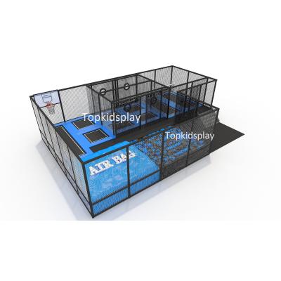 China With protective net high quality design kids park indoor fitness trampoline park for sale for sale