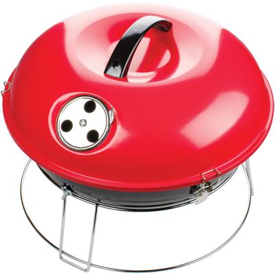 China Easily Assembled 14 Inch Portable Charcoal BBQ Grill, Red for sale