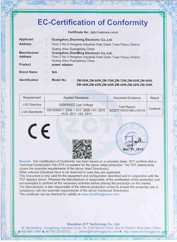 CE - Guangzhou Zhanming Electronic Co., Ltd.