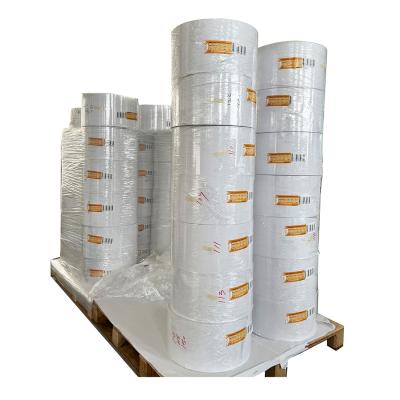 China Waterproof Custom Self Adhesive Synthetic Paper Jumbo Roll Coated Paper Plastic Sheet For Direct Thermal Transfer Label Sticker for sale