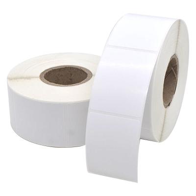 China Wholesale Waterproof 40x50mmx1000 Patches Factory Supply Blank Transfer Art Coated Paper Sticker Adhesive Thermal Label Rolls for sale