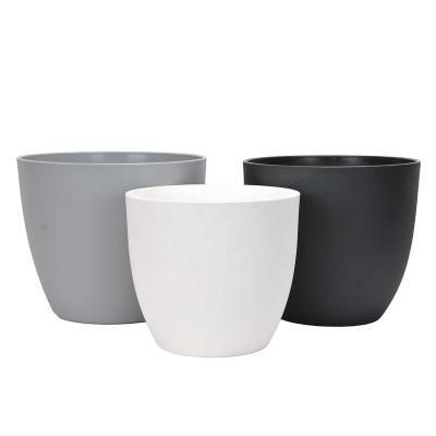 China Multi Color Specification Bump-resistant Frosted Outdoor Garden Balcony Plastic Decorative Flower Pots for sale