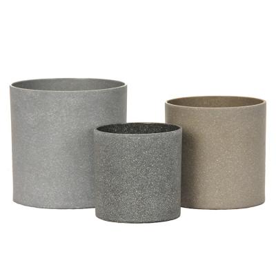 China Modern imitation cement exterior effect. Multi Specification Geometric Table Top Melamine Home Gardening Flower Pot for sale