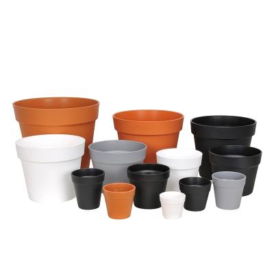 China Factory International Plastic Pot Decoration Garden Balcony Bump-resistant Frosted Plastic Flower Pot for sale