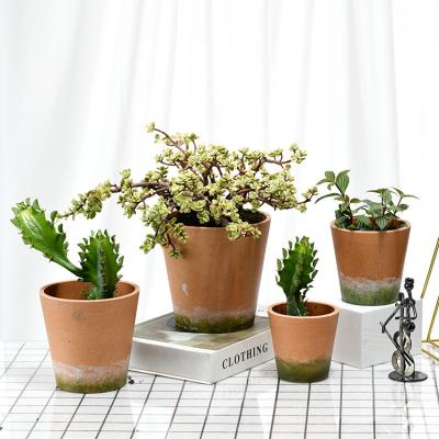 China Modern Cylinder Potted Plant Terracotta Plant Pot Nordic Round Color Customized Flower Pot for sale