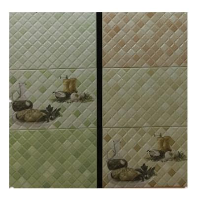 China Glazed New Design 20*30cm Flower Kitchen Bathroom Wall Tiles Metal Tiles for sale