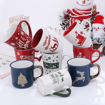 China Sustainable Christmas Coffee Mugs Weihnachtstasse Santa Promotional Ceramic Mug, Porcelain Christmas Mug, Luxury Christmas Mug Mugs for sale