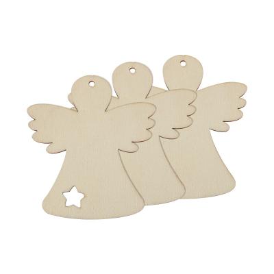 China Chirstmas Christmas Gift Angel Listing decor ornaments Mini Wooden Christmas Tree Wooden ornaments for sale