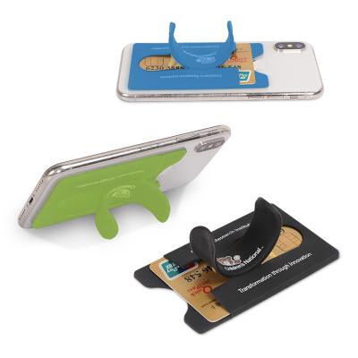 China With Bracket Silicone Phone Holder Card Sleeve Multifunctional Type Card Paste Anti-degaussing Sleeve for sale