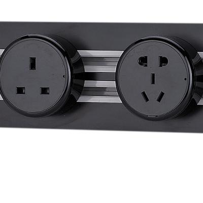 China Modern Simple Surface-mounted And Embedded Rail Hidden Kitchen Desktop Socket / Movable Rail Socket for sale