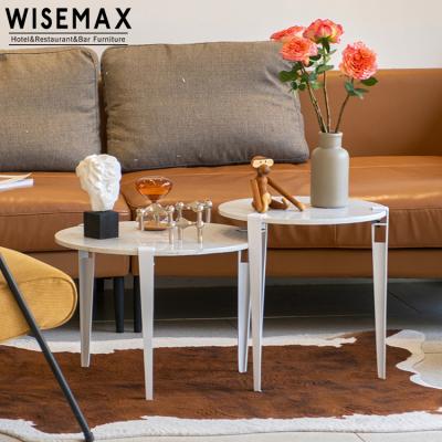 China Modern Minimalist Design Coffee Table Metal Side Marble Top Tea Table For Living Room Home Furniture for sale