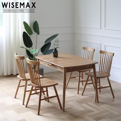 China Other Hot Selling Nordic Modern Dining Table Folding Dining Table And Chairs Set Solid Wood Dining Table for sale