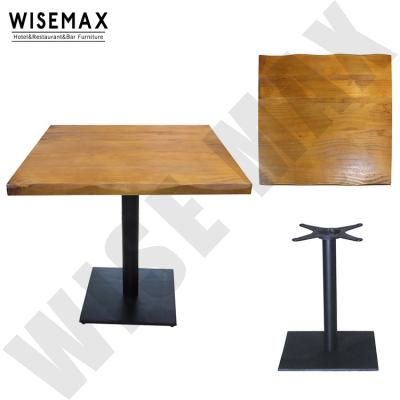 China Solid Wood Dining Tables And Chairs High Quality Durable Antique Farmhouse Style Table Furniture Restaurant Table Tops for sale