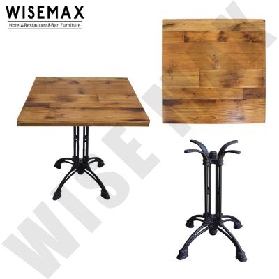 China Table Top Restaurant Dining Table Furniture Antique Style Solid Oak Wood 40mm Thickness Dining Table Top For Restaurant for sale