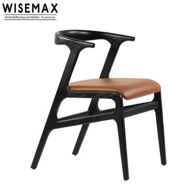 China New Design Armchair Armchair Hotel Home Furniture Ash Solid Wood And Fabric Dining Chair For Dining Room for sale