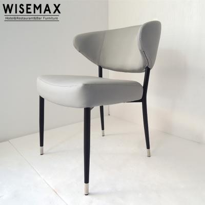 China Other Foshan Furniture Metal Chair Hot Sale Nordic Modern Luxury Home Dining Steel Leather Chair for sale